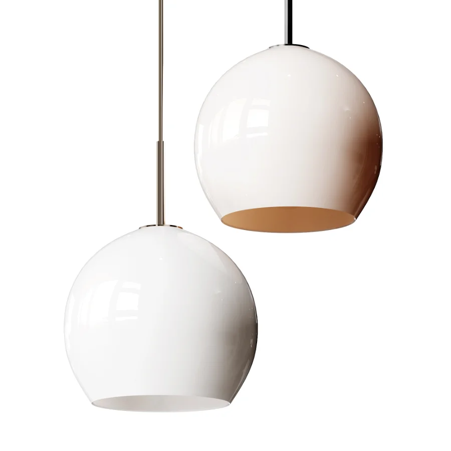 Ball Glass Brass pendant lamp FRANDSEN - Image 2