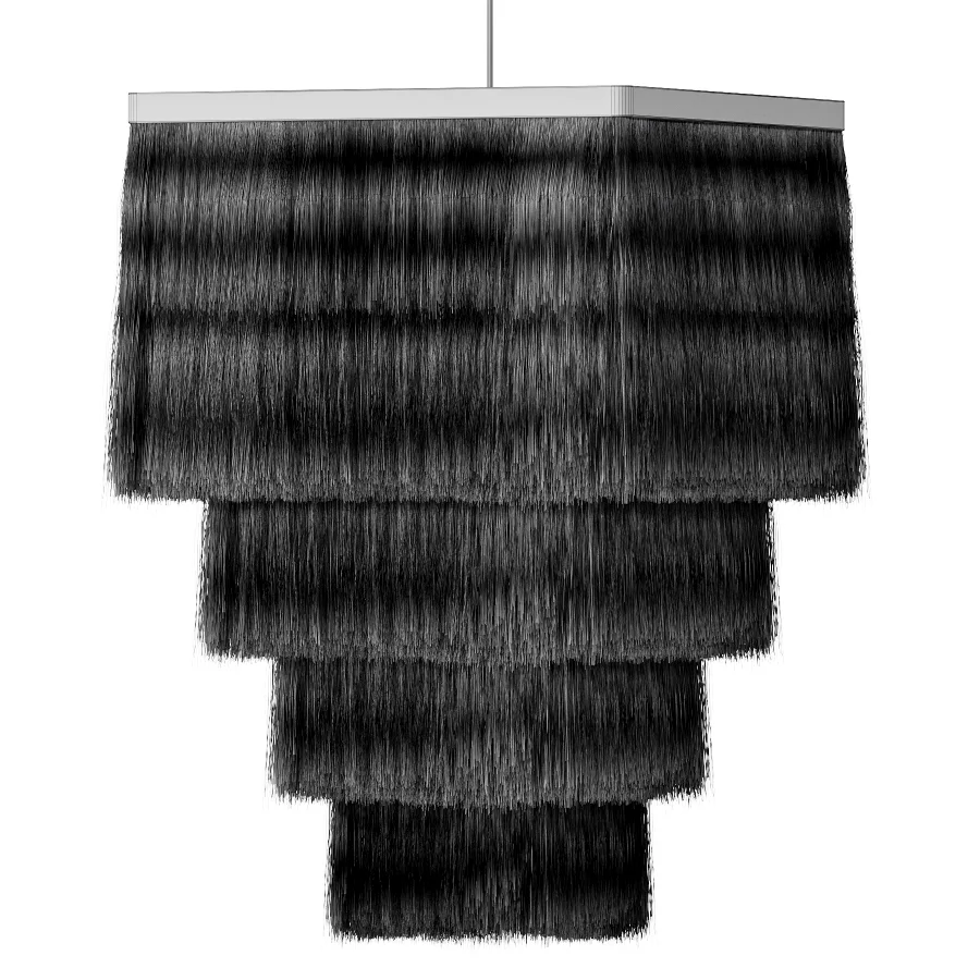 Square Fringed Pendant Lampshade - Image 4