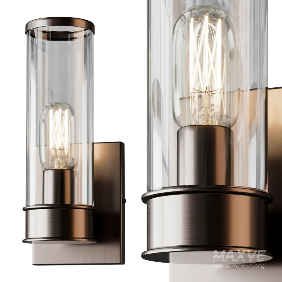 Simple Glass Cylinder Sconce 01 - Image 9