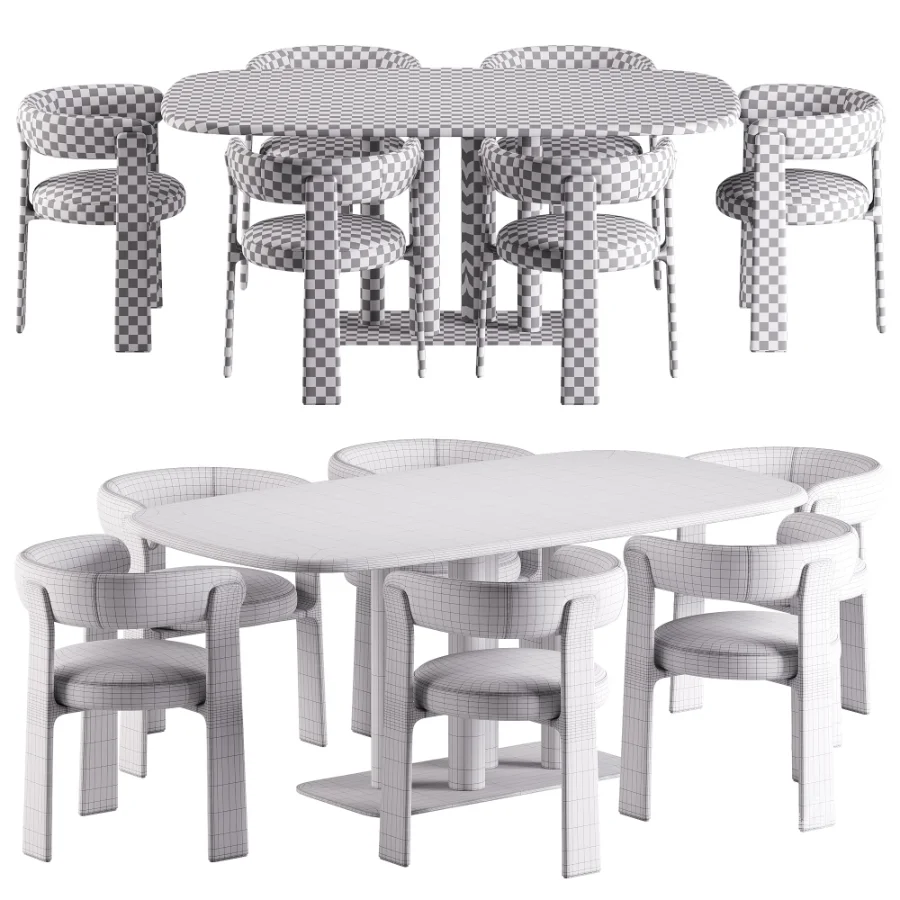 Granite 3 Legged Chair and Melvar Table - Image 7