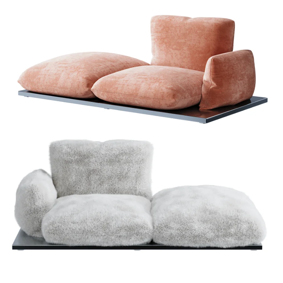 Aura armchair with a modern cushion shape - Image 8