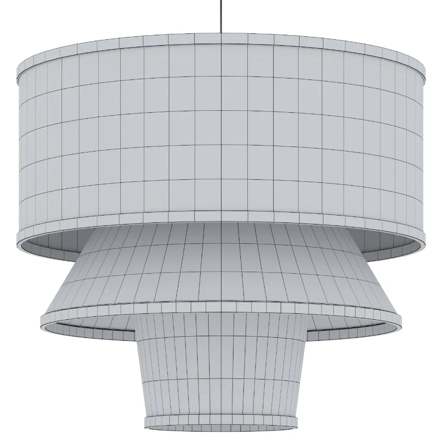 Bruna Walnut Wood and Linen Pendant Light - Image 2