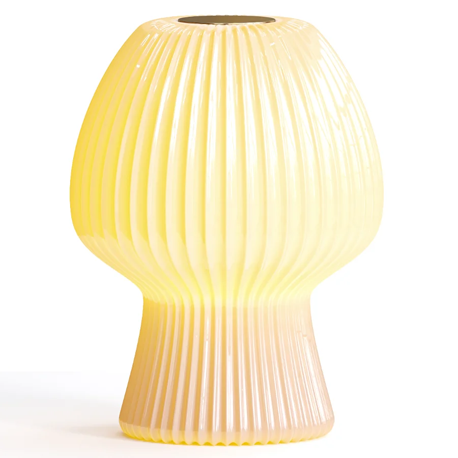 Ribbed Glass Table Lamp - Image 1