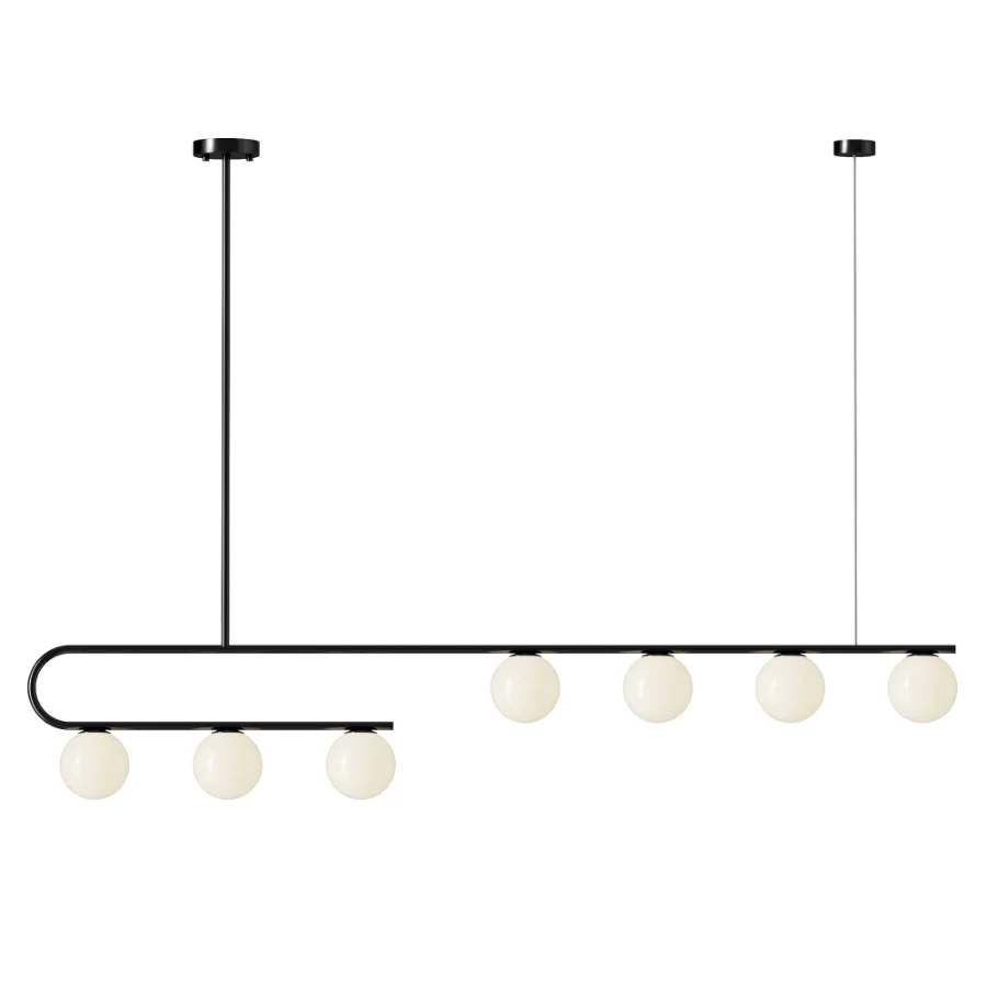Postmodern Gold Linear Island Pendant Light 7 heads - Image 2