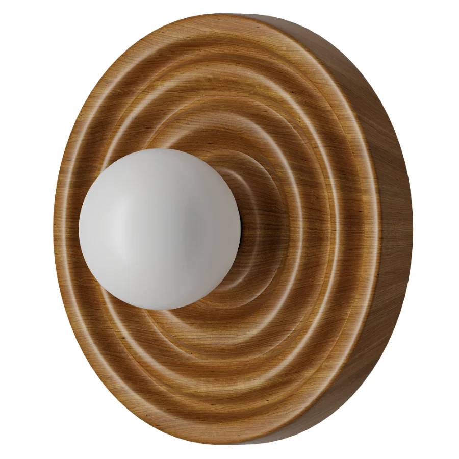 Radilum Grove Wood Glass Wall Lamp - Image 1