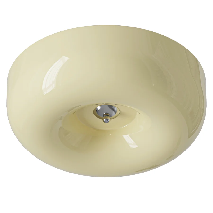Art Deco Cream Pudding Ceiling Lamp - Image 1