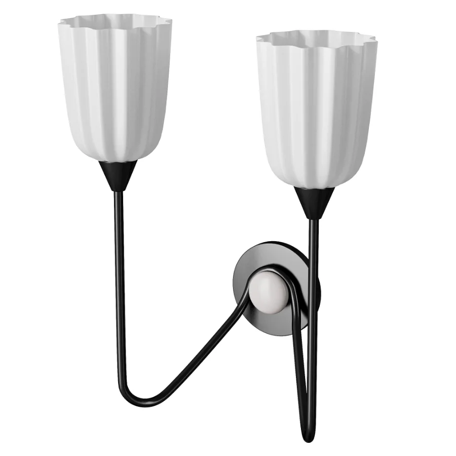 Soho Home Quaid Frosted Glass Wall Light - Image 1