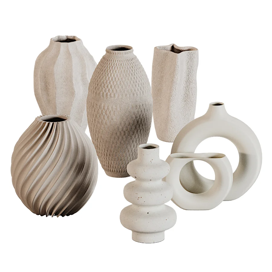 Neutral Modern Vase Decor Set - Image 1
