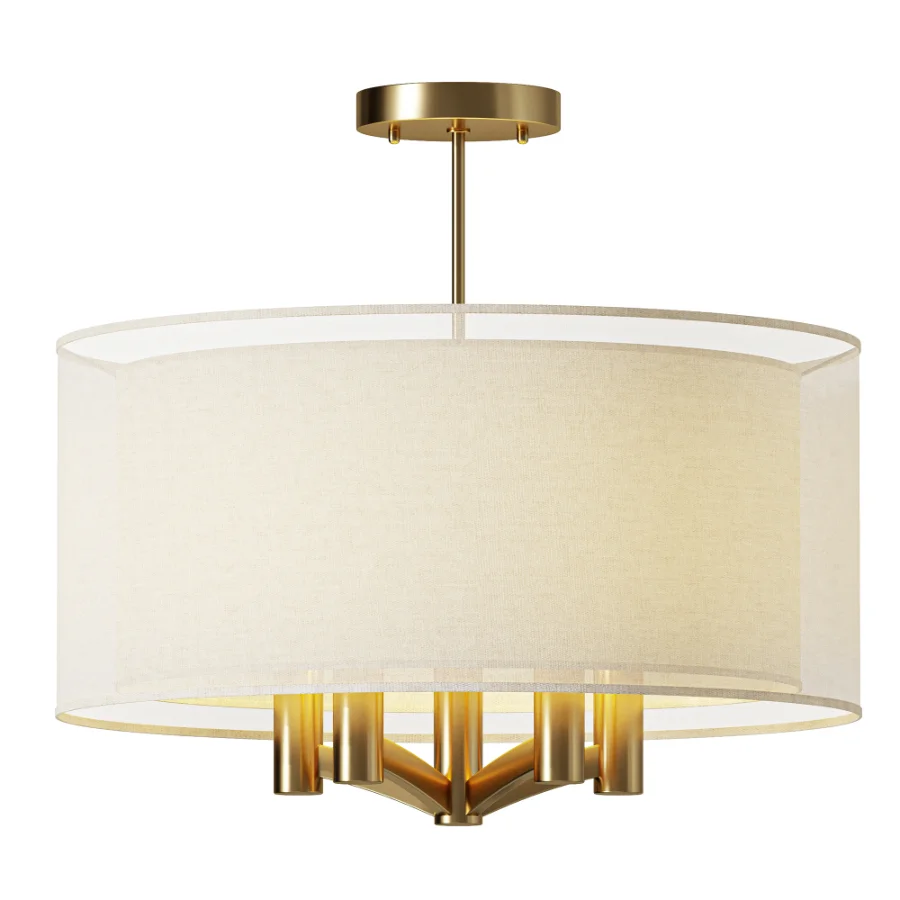 Possini Euro Caliari Warm Brass Ceiling Light - Image 1