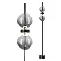 Maytoni Double Moon Black Glass LED Floor Lamp - Thumbnail 1