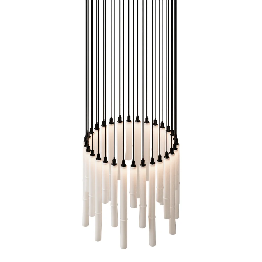 Fold Round Cluster Pendant Chandelier by Hollace Cluny - Image 2
