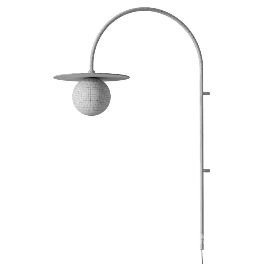 Houseof Charcoal Grey Arch Glass Wall Light - Image 3