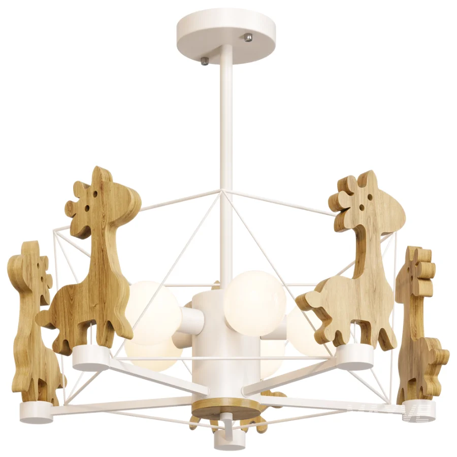 Lovely Deer Wooden Chandelier - Image 2