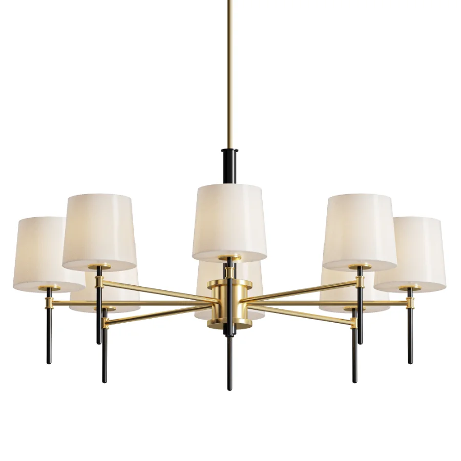 Hinkley Saunders Nickel Linen Chandelier - Image 1