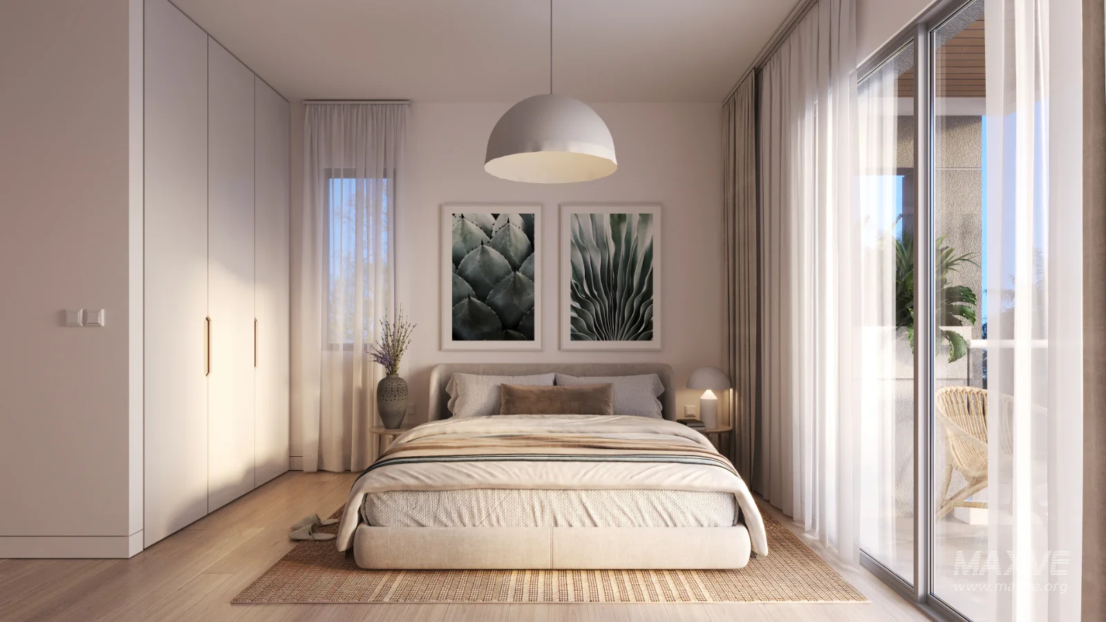 modern japandi bedroom - Image 1