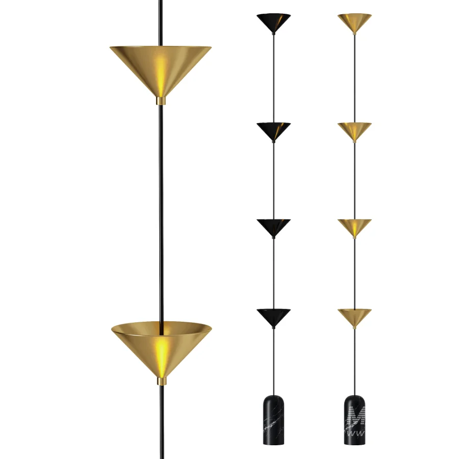 Antares Modern Minimalist LED Marble Metal Floor Lamp - Image 1