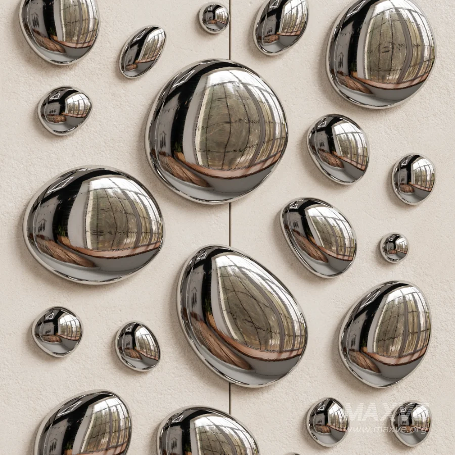 Chrome Bubble Wall Decor 21 - Image 5