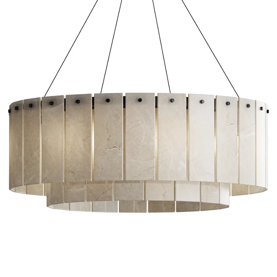 Dantone Polar Circle Alabaster Brass Chandelier - Image 2