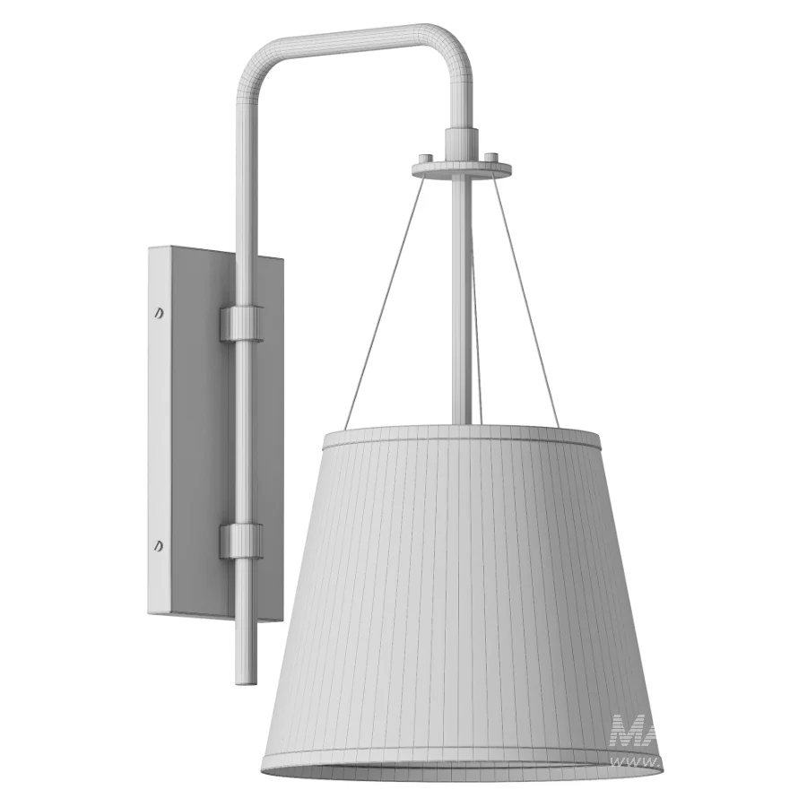 Possini Euro Crysta Brass Linen Wall Sconce - Image 2