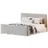 Schaefer Wood Trim High Footboard Bed - Thumbnail 3