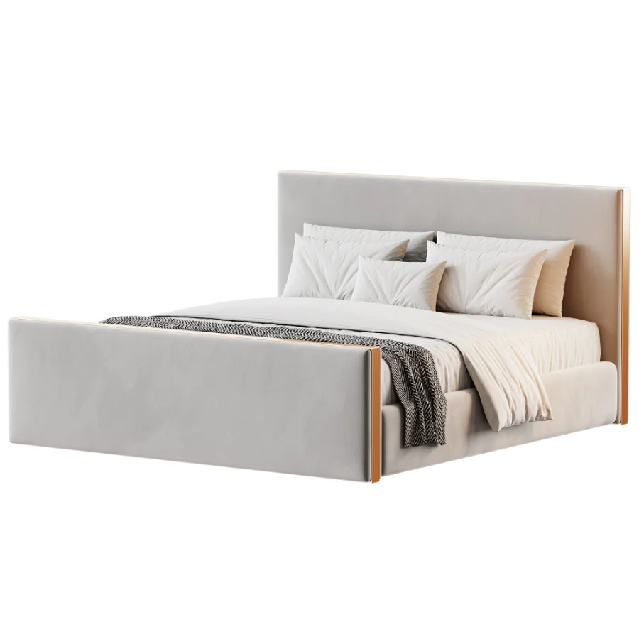 Schaefer Wood Trim High Footboard Bed - Image 3