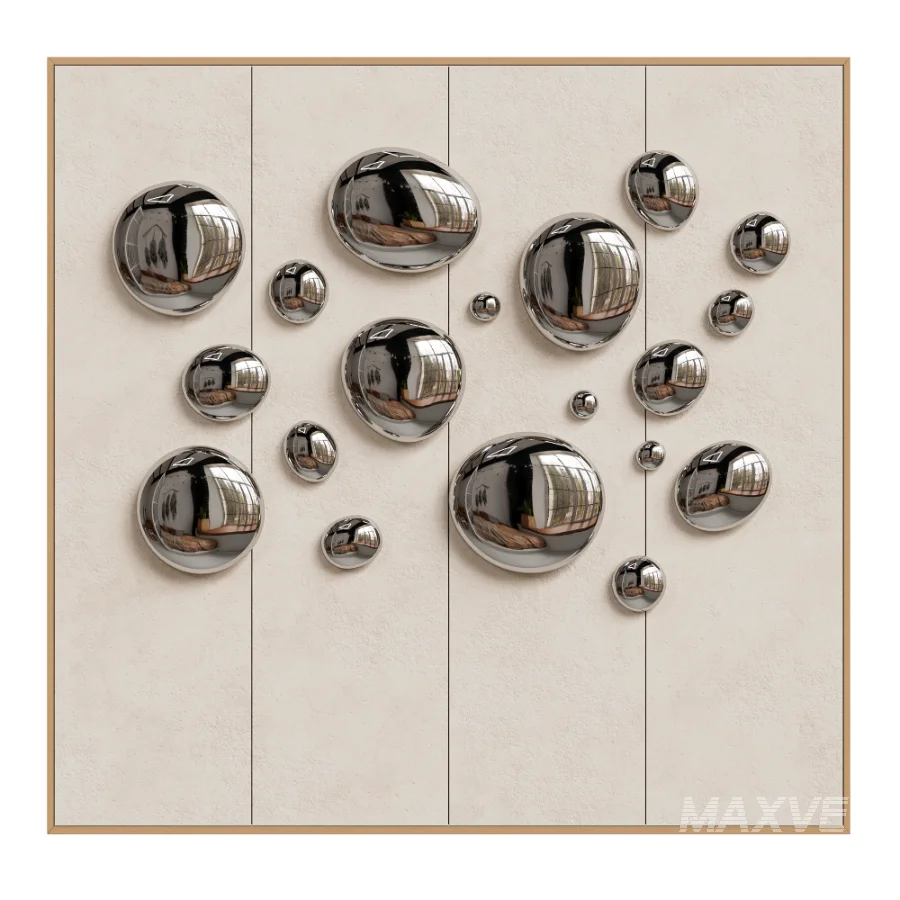 Chrome Bubble Wall Decor 9 - Image 2