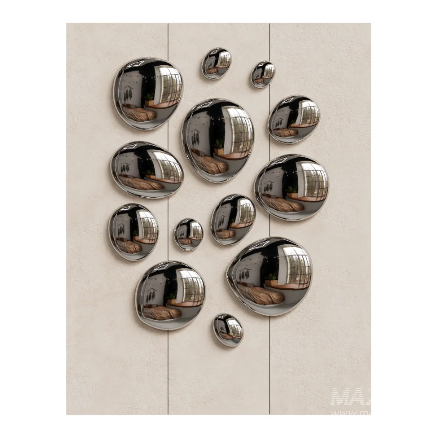 Chrome Bubble Wall Decor 10 - Image 1