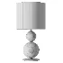 Itens Henriqueta Brass Wood Linen Table Lamp - Thumbnail 3
