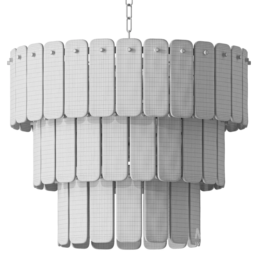 Houseof Amber Glass Tiered Chandelier - Image 3