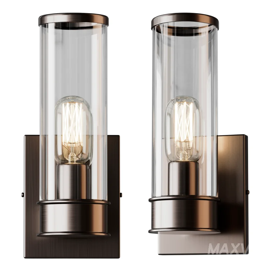 Simple Glass Cylinder Sconce 01 - Image 8