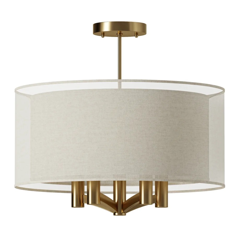 Possini Euro Caliari Warm Brass Ceiling Light - Image 2