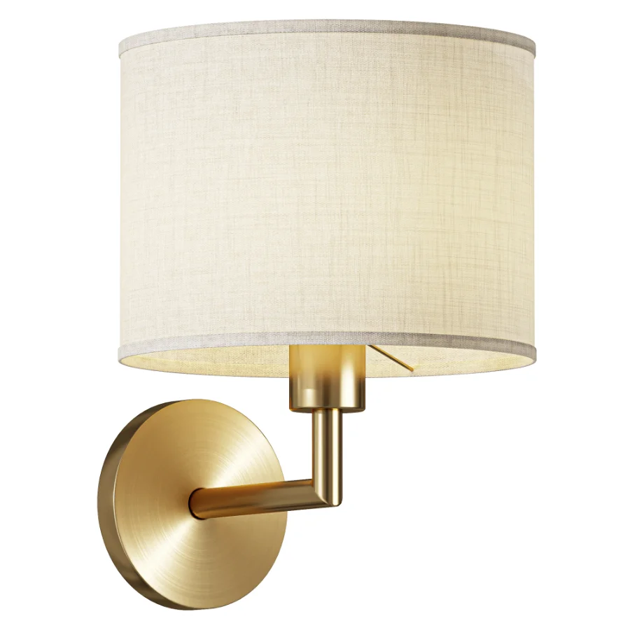 Contemporary Scandinavian Cylinder Fabric Wall Sconce - Image 1