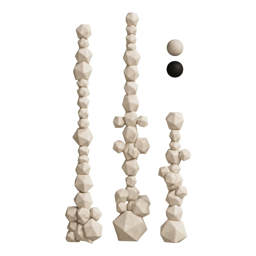 Floor Decorative Geometric Sculpture Set - Image 1