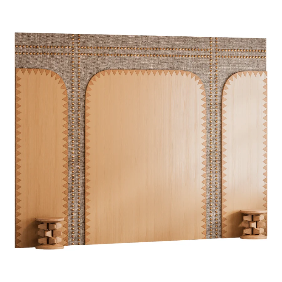 Upholstered Wooden Headboard - Image 1