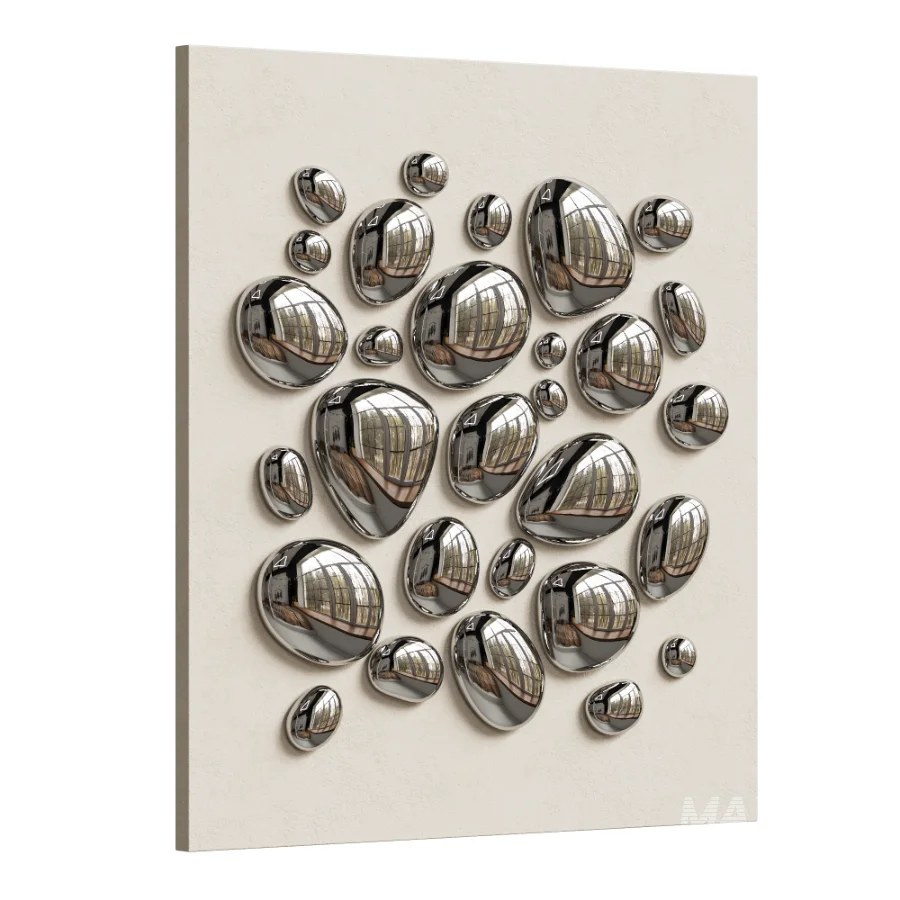 Chrome Bubble Wall Decor 07 - Image 4