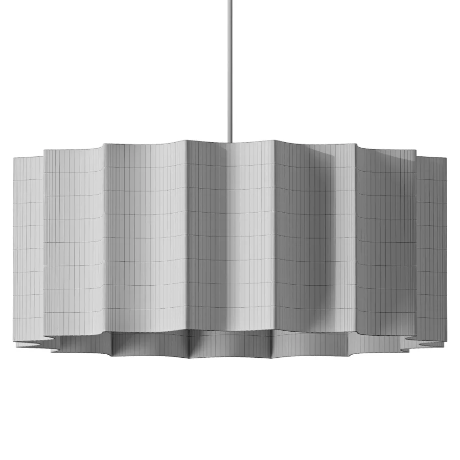 Denise Modern Scallop Linen Pendant Light - Image 3