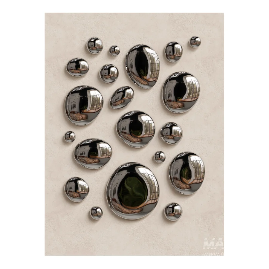 Chrome Bubble Wall Decor 18 - Image 2