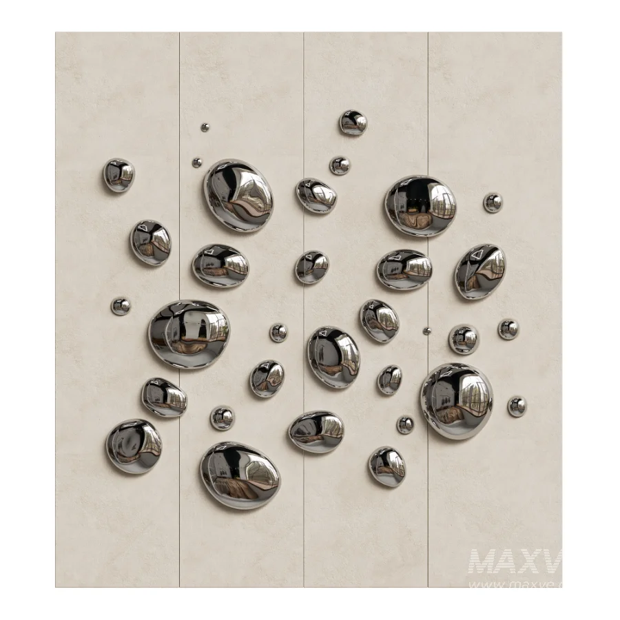 Chrome Bubble Wall Decor 06 - Image 1