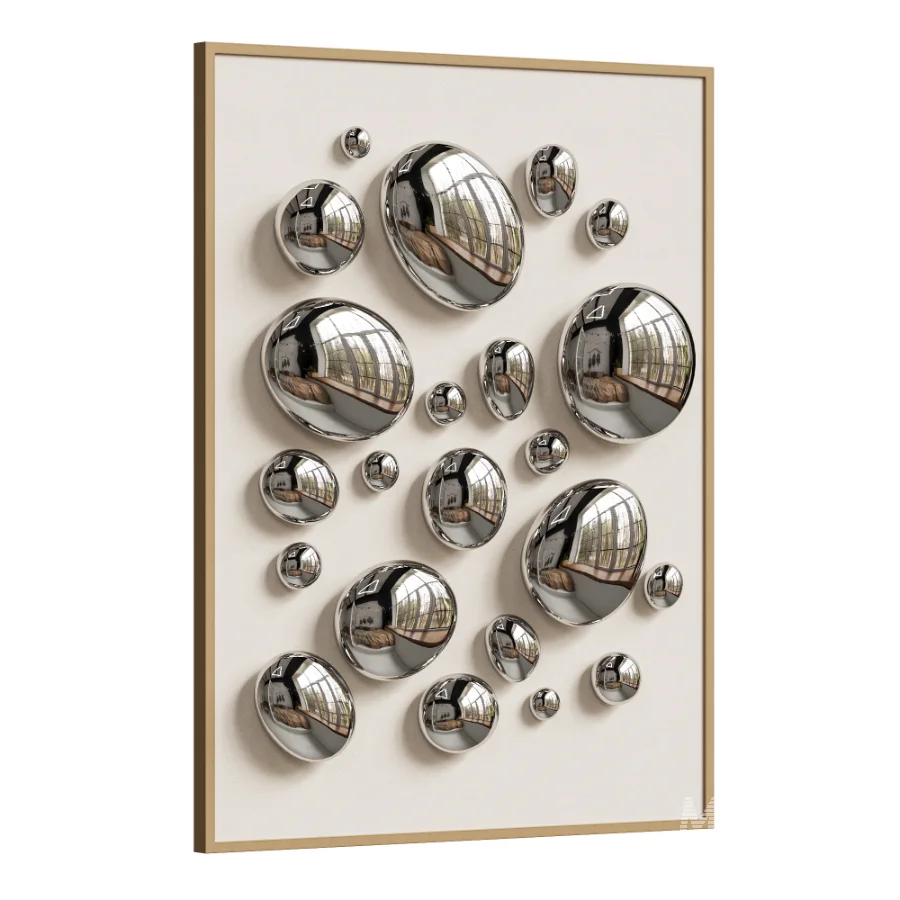 Chrome Bubble Wall Decor - Image 3