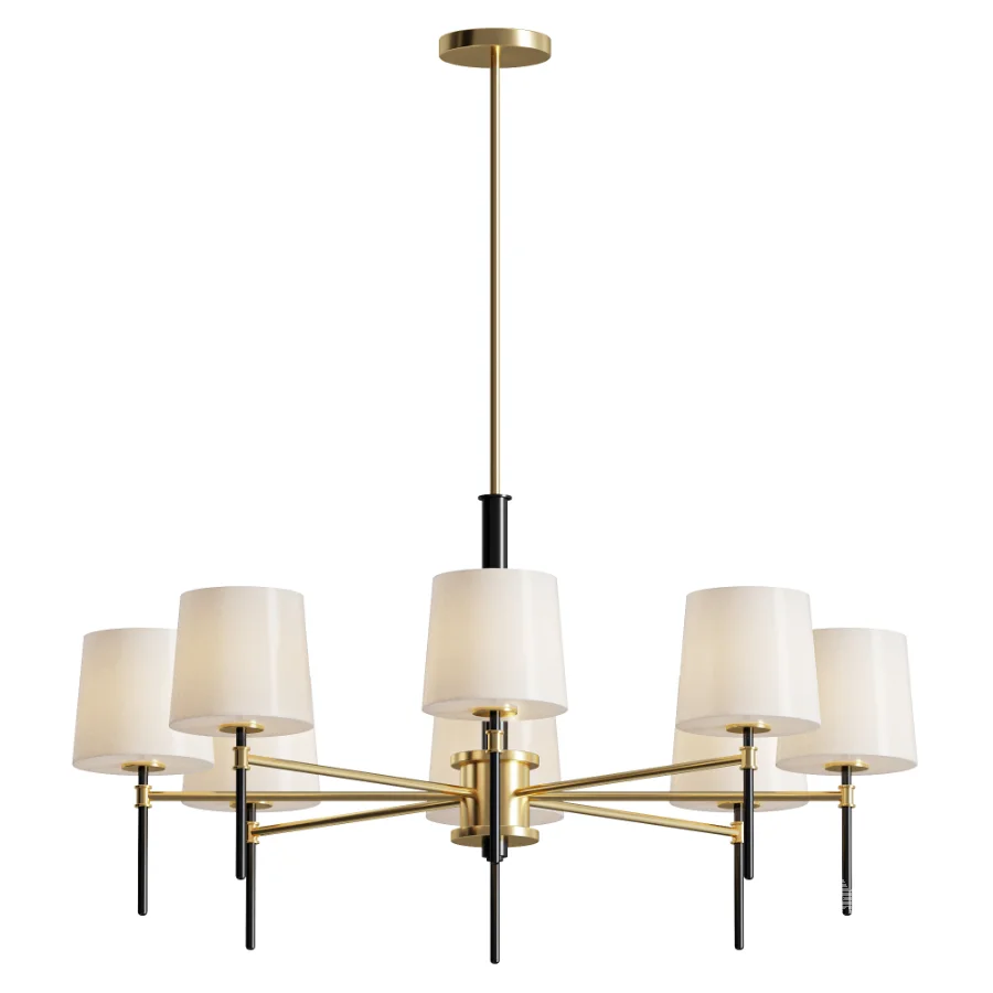 Hinkley Saunders Nickel Linen Chandelier - Image 2