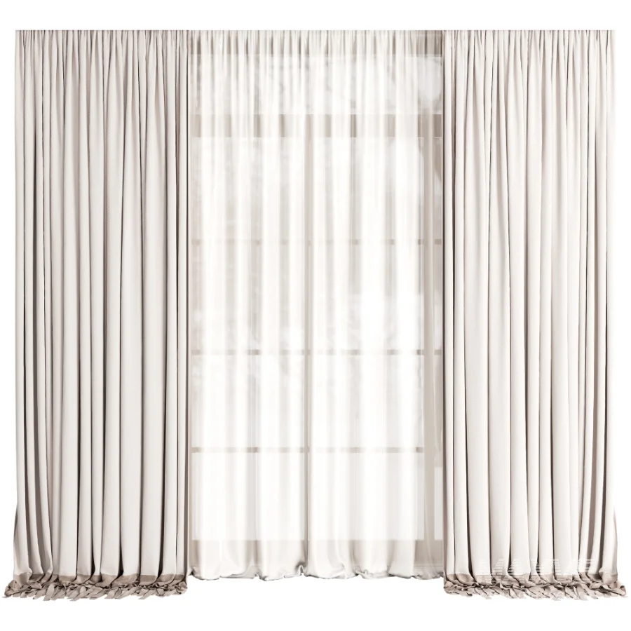 Silk and Cotton Curtain Set 107 - Image 1