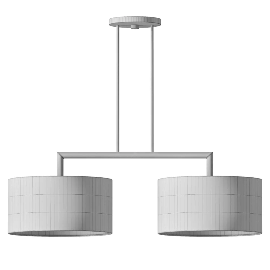 Monroe Brass Fabric Linear Chandelier - Image 4