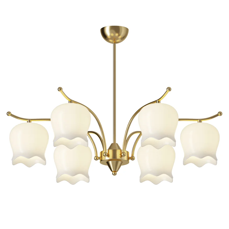 Tulip Brass Chandelier - Image 1