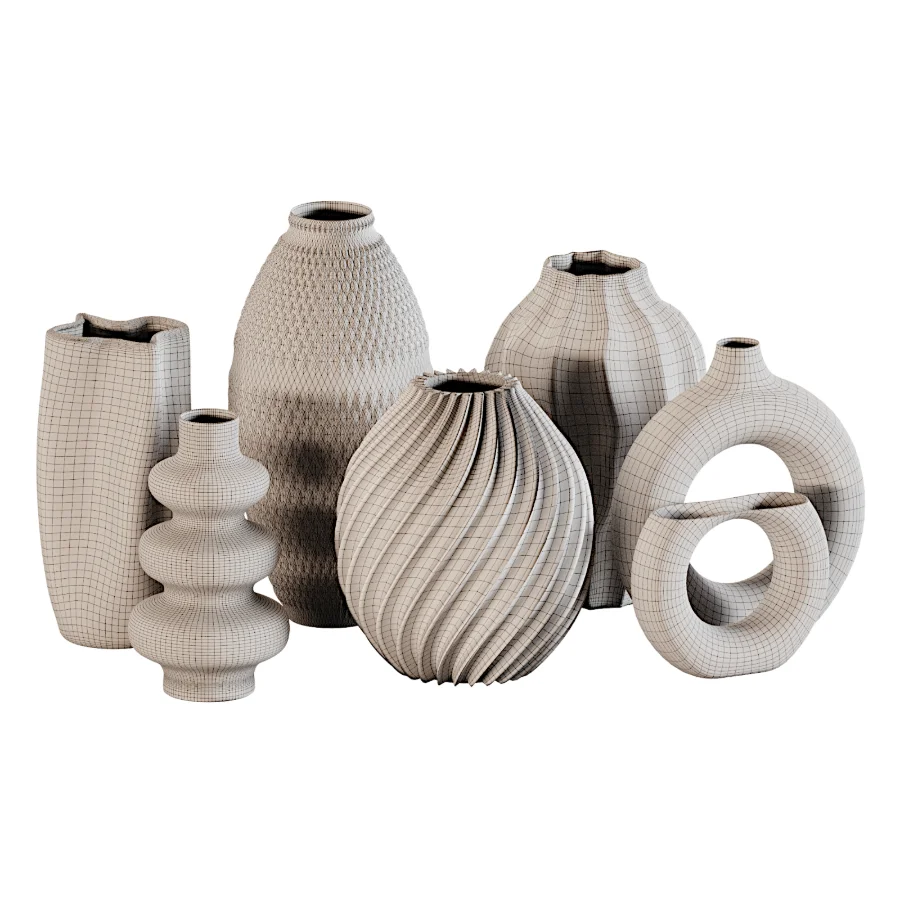Neutral Modern Vase Decor Set - Image 4