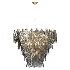 Eichholtz Verbier Brass Smoke Glass Chandelier - Thumbnail 2
