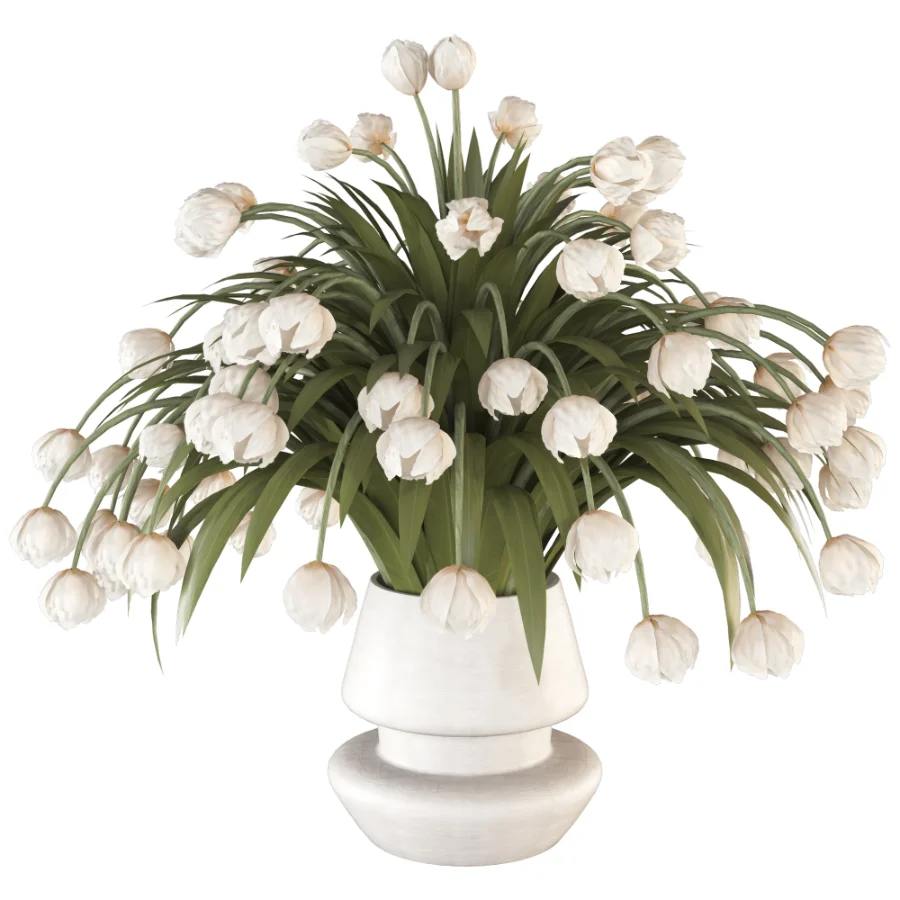 Beouquet of Tulips in Vase - Image 1