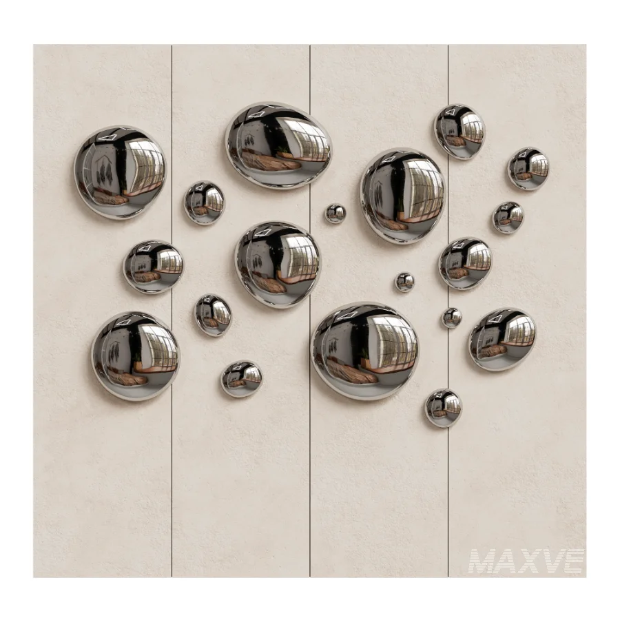 Chrome Bubble Wall Decor 9 - Image 1