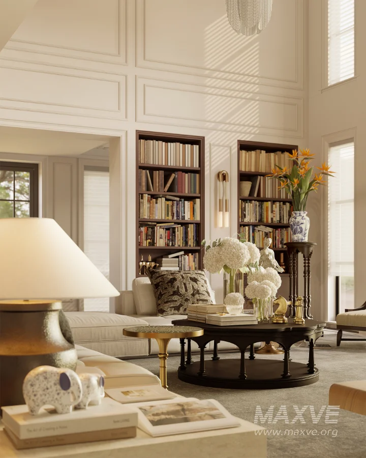 Luxury villa living room and dining room hallway - Image 16