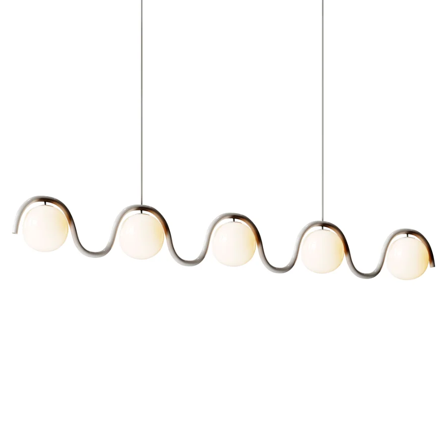 Lenox 5 Globe Linear Chandelier - Image 3