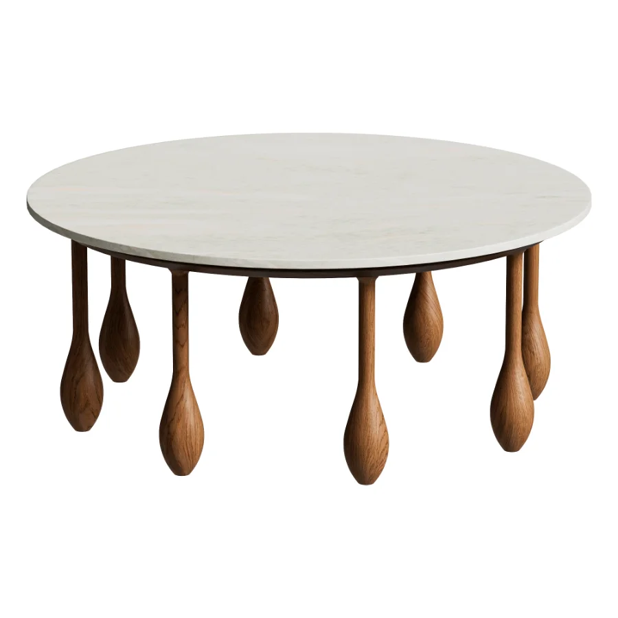 LALA Reimagined Round Marble Coffee Table by Anthrapologie - Image 2